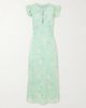 ALESSANDRA RICH Floral-print ruffle-trim silk midi dress - 1
