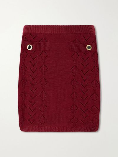 ALESSANDRA RICH Virgin wool mini skirt