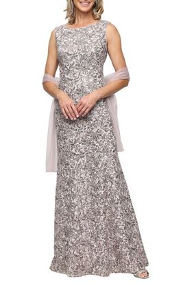 Alex Evenings Alex Evenings Beaded Gown & Shawl