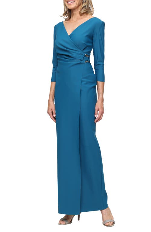 Alex Evenings Alex Evenings Chain Detail Surplice Neckline Contour Gown