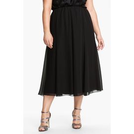 Alex Evenings Alex Evenings Chiffon Midi Skirt