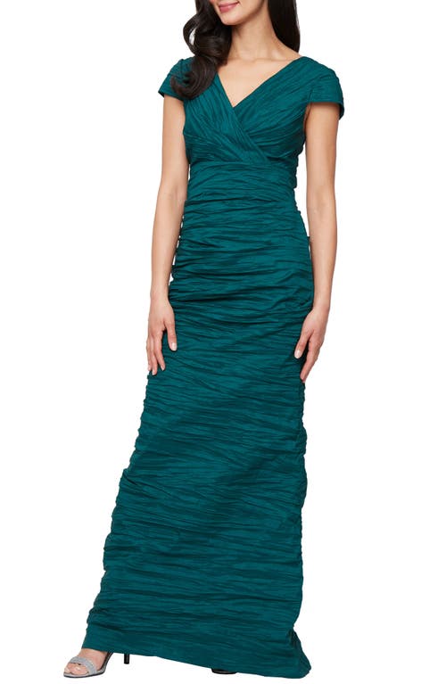Alex Evenings Alex Evenings Crinkle Stretch Taffeta Gown