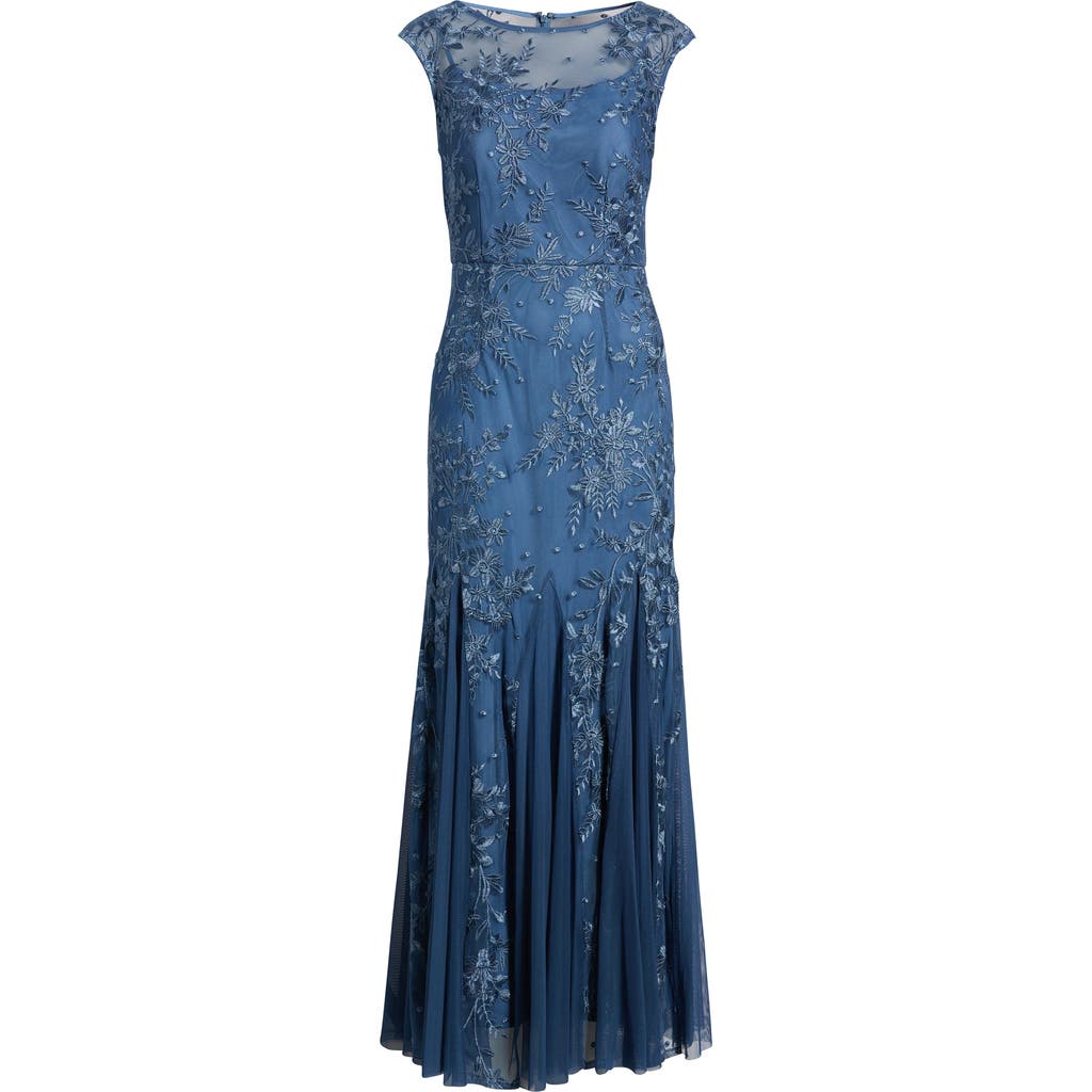 Alex Evenings Alex Evenings Embroidered Trumpet Gown