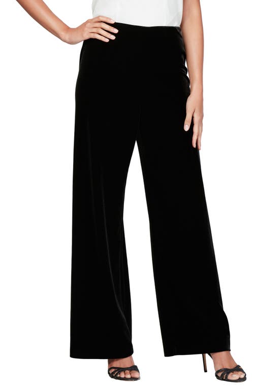 Alex Evenings Alex Evenings Flat Front Wide Leg Trousers