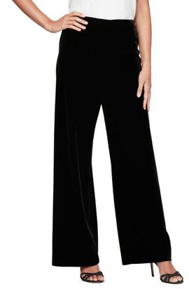 Alex Evenings Alex Evenings Flat Front Wide Leg Trousers