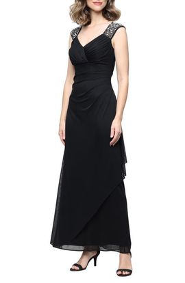 Alex Evenings Alex Evenings Heat Set Crystal Empire Waist Gown