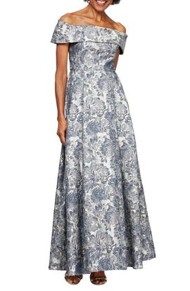 Alex Evenings Alex Evenings Off the Shoulder Ballgown