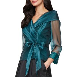 Alex Evenings Alex Evenings Organza Wrap Top