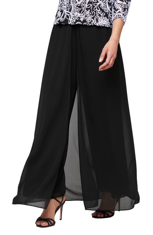 Alex Evenings Alex Evenings Wide Leg Pants with Mesh Skirt Overlay