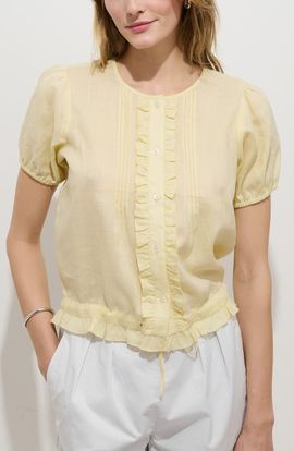 Alex Mill Alex Mill Brittany Ruffle Pintuck Top