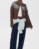 Alex Mill Alex Mill Charlotte Fair Isle Wool Sweater Chestnut - 5