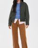 Alex Mill Alex Mill Cropped Zip Jacket In Twill Gabardine Autumn Green - 5