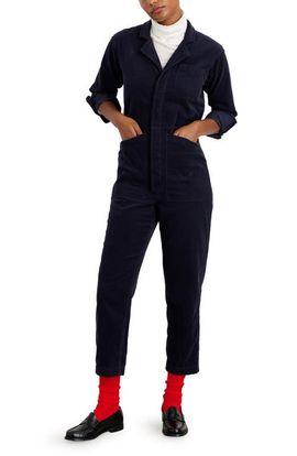 Alex Mill Alex Mill Fine Wale Long Sleeve Crop Cotton Jumpsuit