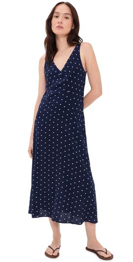 Alex Mill Alex Mill Flora Dress In Dot Navy/White