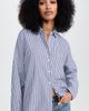 Alex Mill Alex Mill Jo Shirt in Striped Paper Poplin Navy/White XS - 2