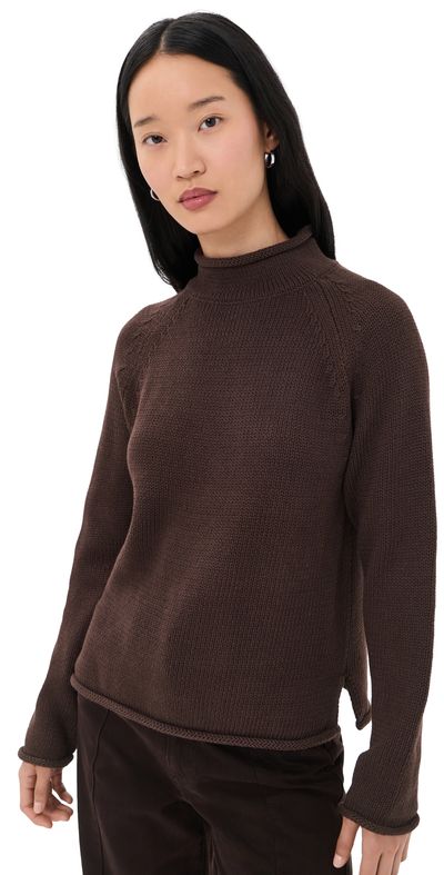 Alex Mill Alex Mill Lennox Cotton Sweater Dark Chocolate