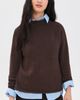Alex Mill Alex Mill Lennox Cotton Sweater Dark Chocolate - 2
