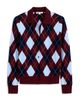 Alex Mill Alex Mill Lillian Argyle Merino Wool Polo Sweater - 4