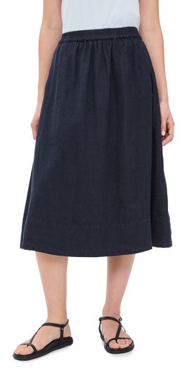Alex Mill Alex Mill Maddie Skirt in Linen Dark Navy