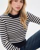 Alex Mill Alex Mill Marais Striped Sweater in Cashmere Oyster/Espresso - 2