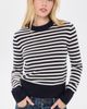 Alex Mill Alex Mill Marais Striped Sweater in Cashmere Oyster/Espresso - 3