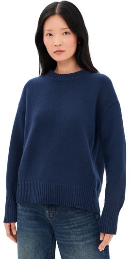 Alex Mill Alex Mill Nottinghill Sweater In Wool Cotton Blend Bright Navy