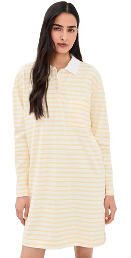 Alex Mill Alex Mill Rugby Dress In Stripe Natural/Yellow