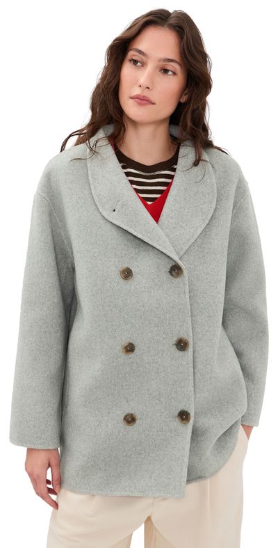 Alex Mill Alex Mill Sophia Wool Coat Light Heather Grey