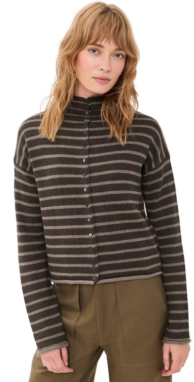 Alex Mill Alex Mill Taylor Cardigan Brazil Nut/Heather Taupe