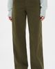 Alex Mill Alex Mill Wide Leg Trousers In Cotton Twill Military Olive - 2