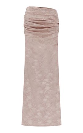 Alex Perry Alex Perry Asymmetric Sheer Stretch Lace Mini Skirt
