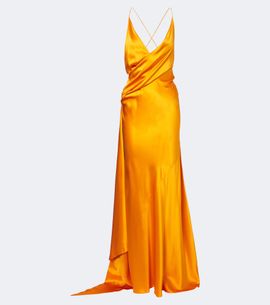 Alex Perry Alex Perry Asymmetric silk satin gown