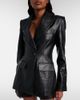 Alex Perry Alex Perry Croc-effect leather blazer - 3