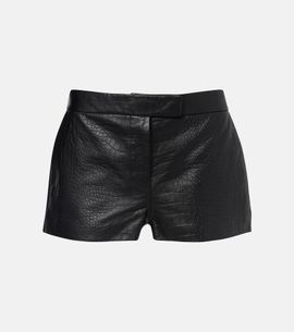 Alex Perry Alex Perry Croc-effect leather shorts