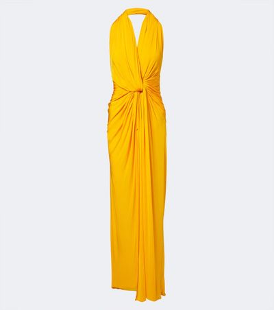 Alex Perry Alex Perry Draped halterneck jersey gown
