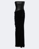 Alex Perry Alex Perry Draped leather and jersey corset gown - 1