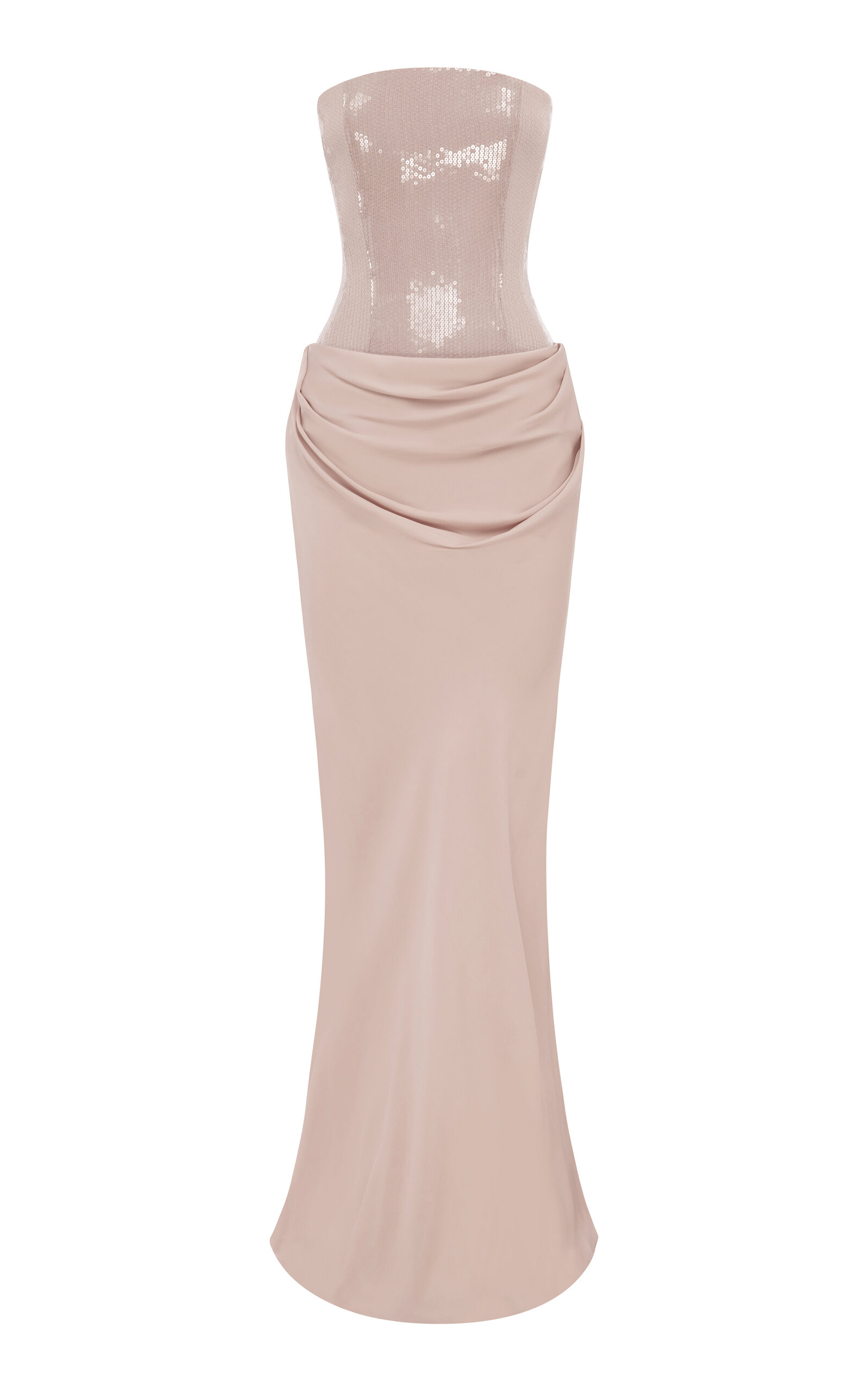 Alex Perry Alex Perry Draped Sequin MeshGeorgette Gown