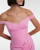 Alex Perry Alex Perry Draped velvet bustier dress - 4