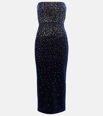 Alex Perry Alex Perry Embellished velvet midi dress