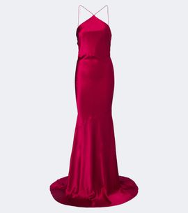 Alex Perry Alex Perry Halterneck silk satin gown