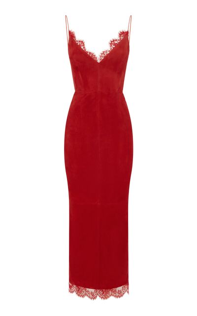 strapless open back dress Cross Back Puff Sleeve Floral Midi Dress in Red