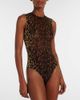 Alex Perry Alex Perry Leopard-print mesh bodysuit - 3