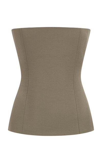 Alex Perry Alex Perry Longline Corset Wool Top