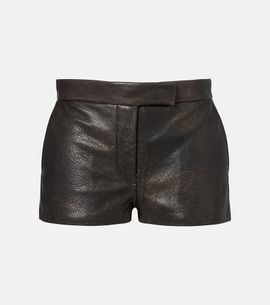 Alex Perry Alex Perry Low-rise leather micro shorts