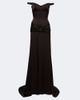 Alex Perry Alex Perry Off-shoulder crêpe satin corset gown - 1