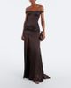 Alex Perry Alex Perry Off-shoulder crêpe satin corset gown - 2