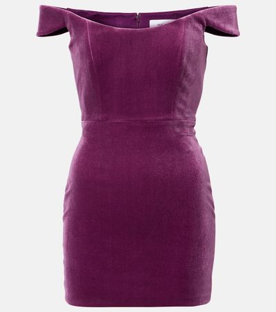 Alex Perry Alex Perry Off-shoulder velvet corset dress