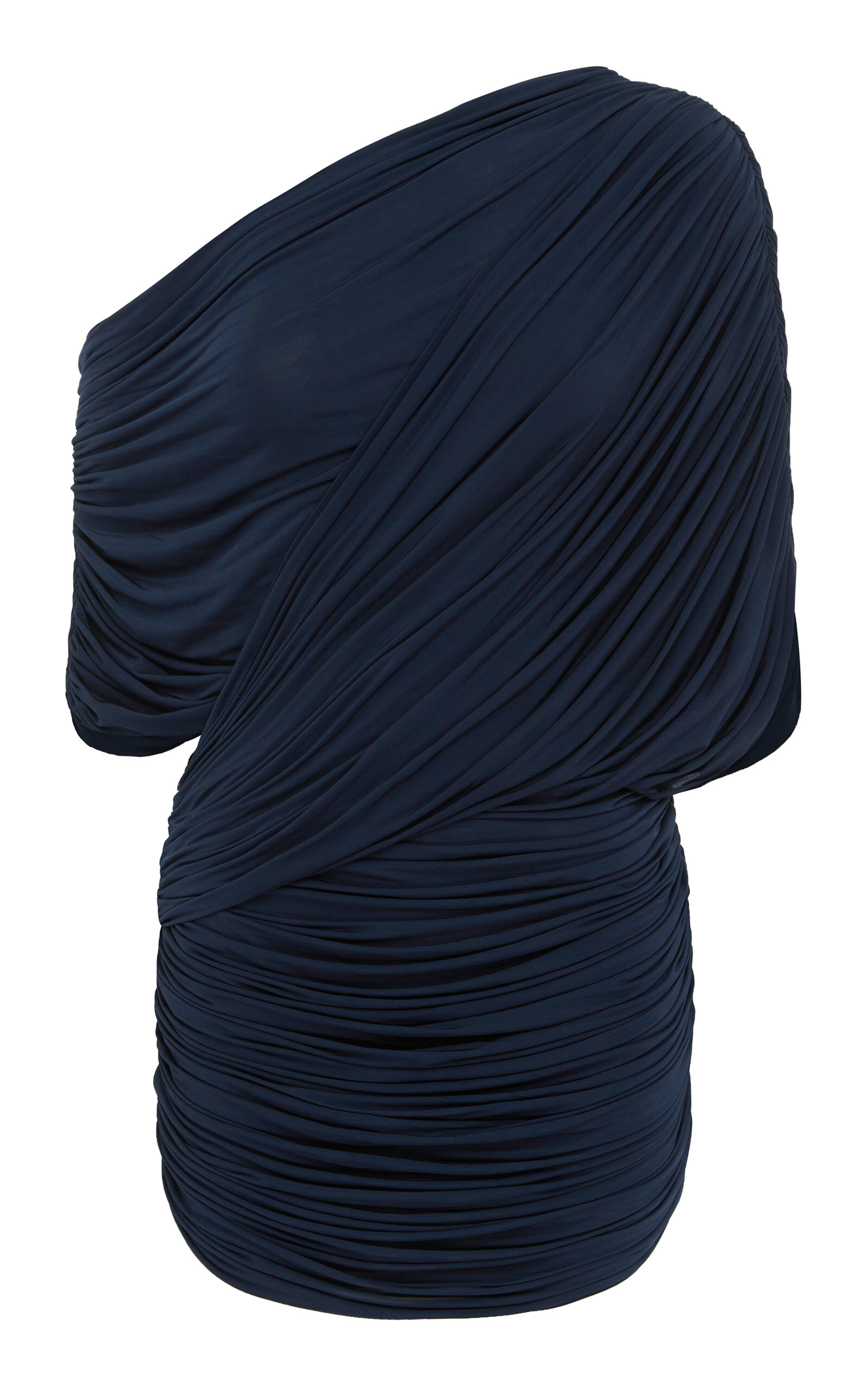 Alex Perry - OffTheShoulder Draped Mini Dress Navy UK 8