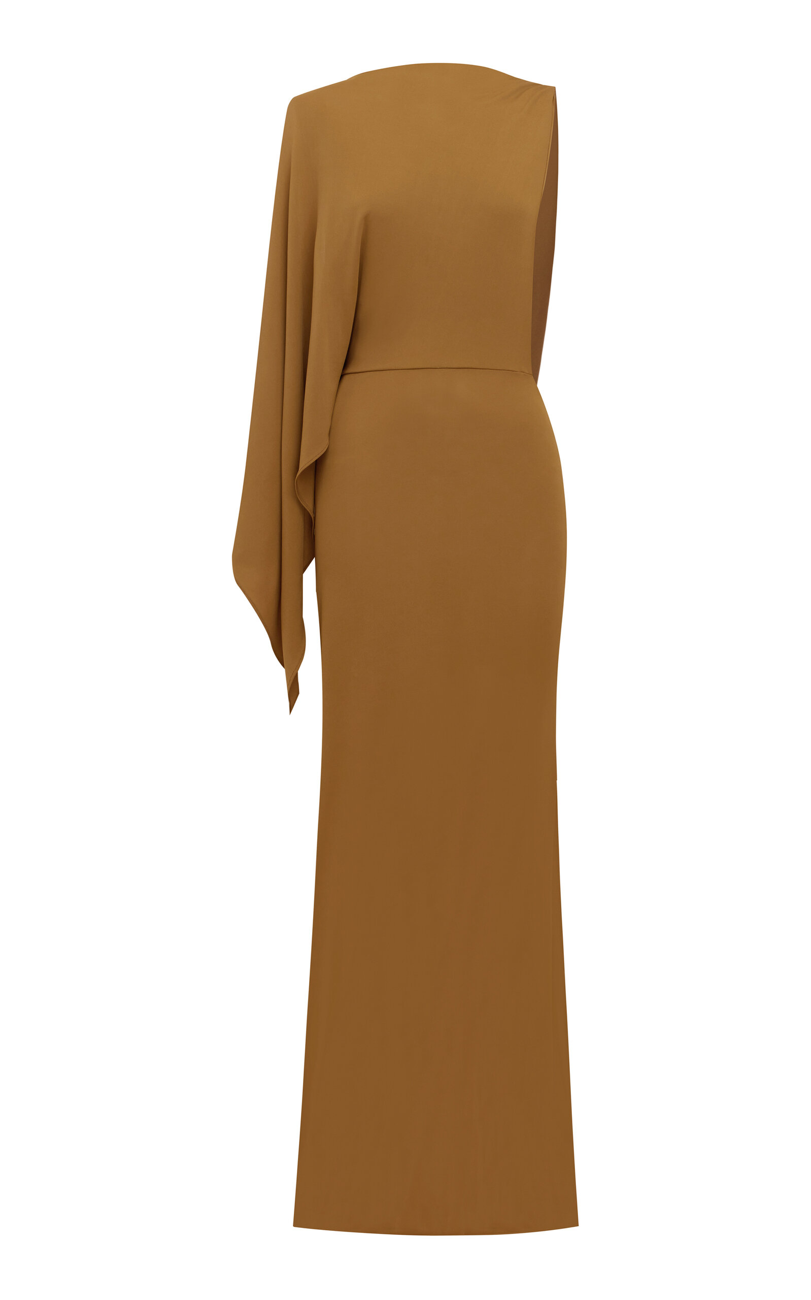 Alex Perry Alex Perry One Shoulder Cape Dry Jersey Gown