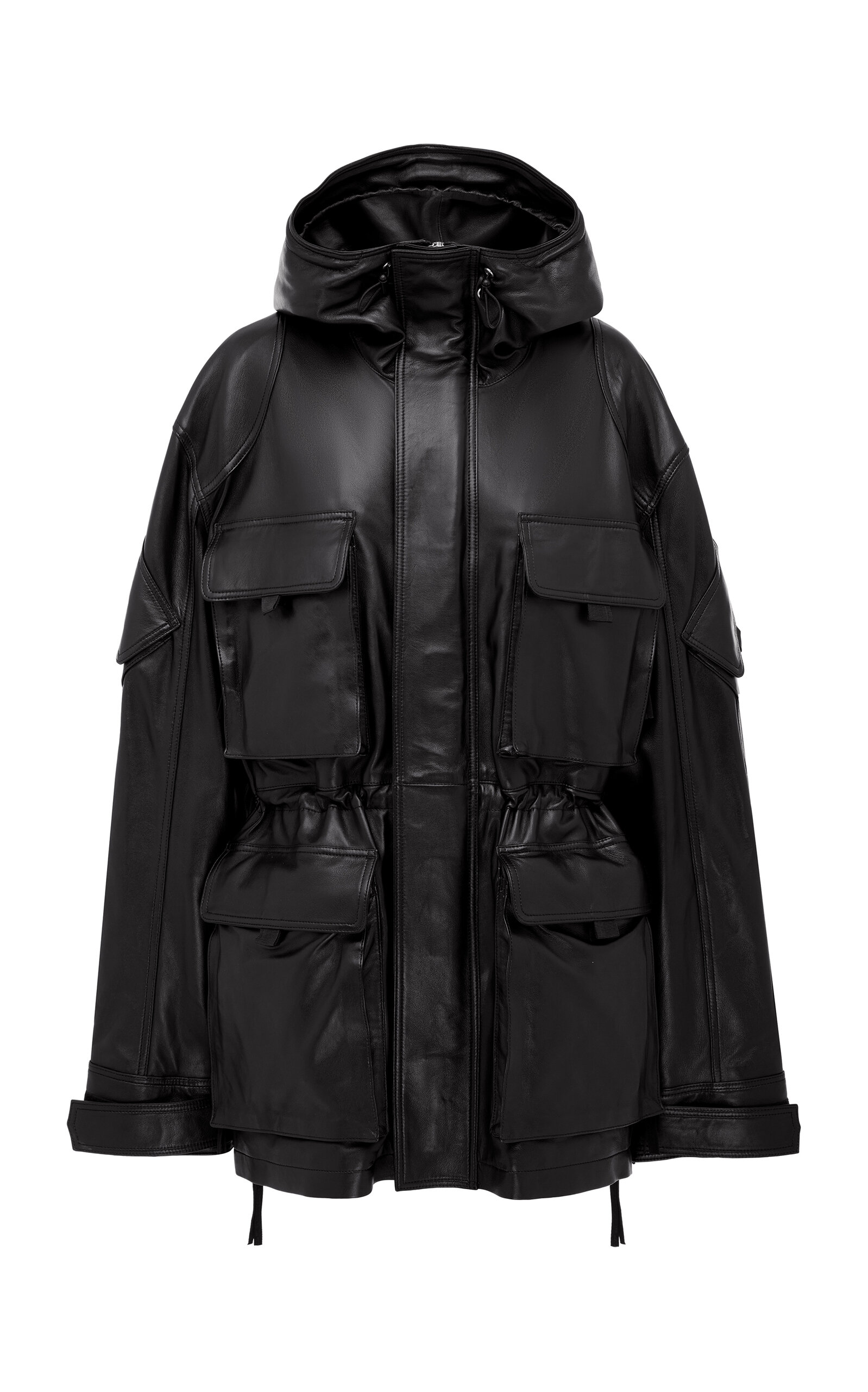 Alex Perry - Oversize Parka Jacket In Leather